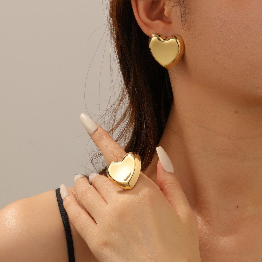 Women's Open Bangle with Elegant Heart Shape