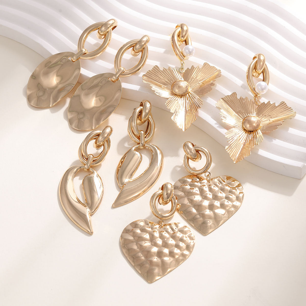 Women's Elegant Statement Earrings with Leaf Design