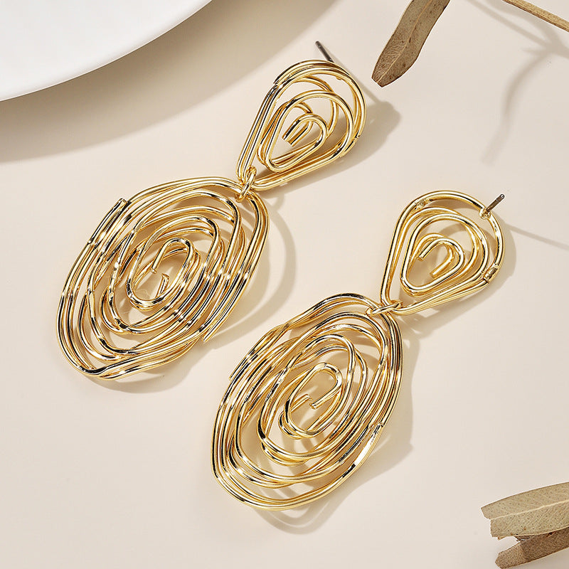 Women's Hanging Earrings in Artful Wire Design