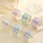 Women Open Bangle with Artistic Wave Pattern