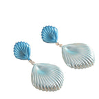 Ladies Hanging Earrings in Elegant Shell Design