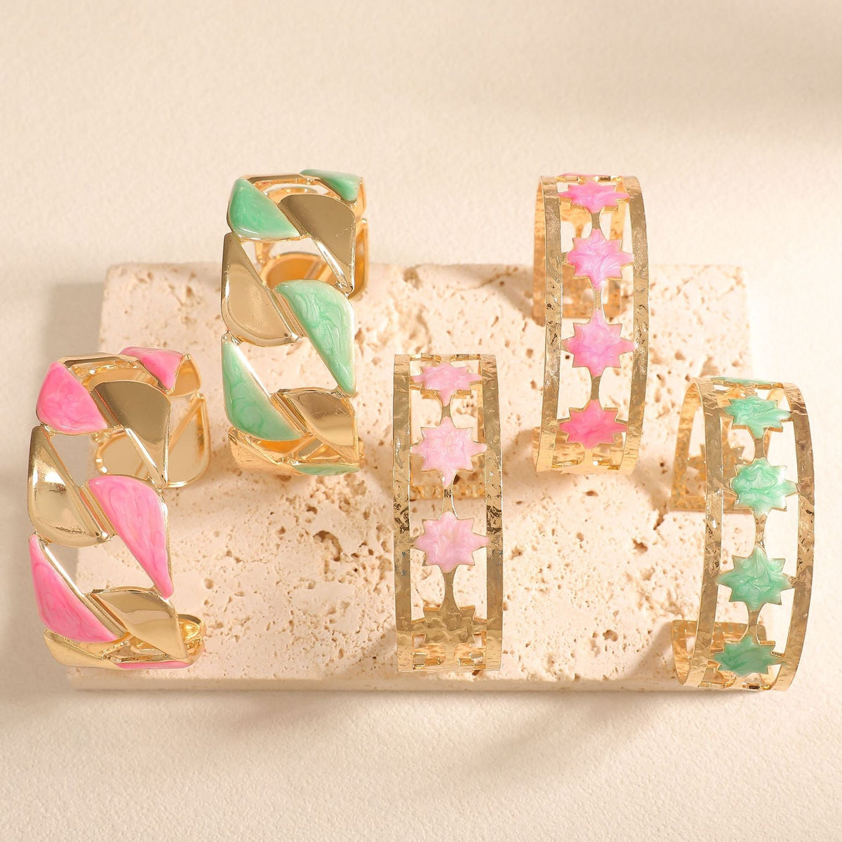 Women's Open Bangle with Elegant Leaf Design