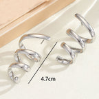 Women's Hanging Earrings with Elegant, Curved Design