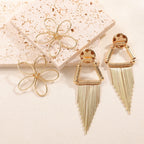 Ladies Hanging Earrings in Artistic Flower Design