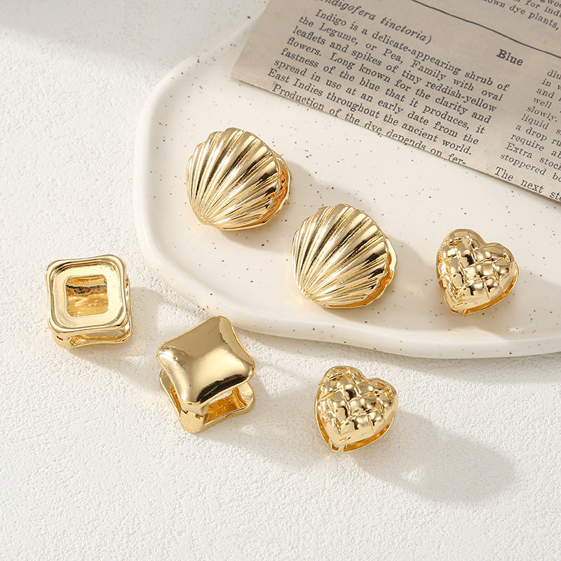 Women's ear clips in elegant shell design