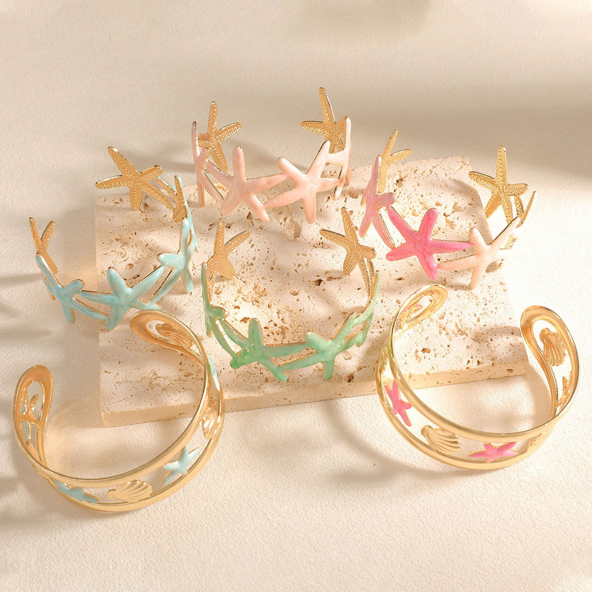 Ladies bracelet with intricate starfish design