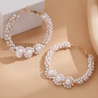 Women’s hoops with artistic pearl design