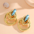 Women's Hanging Earrings with Elegant, Sculptural Design