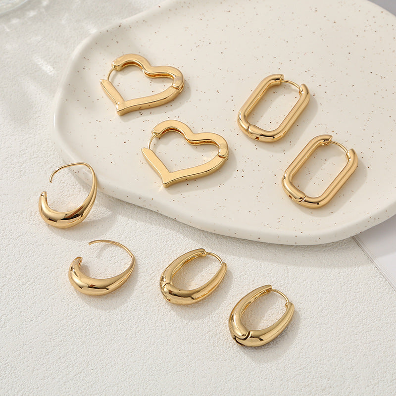 Women's hoops in modern crescent design