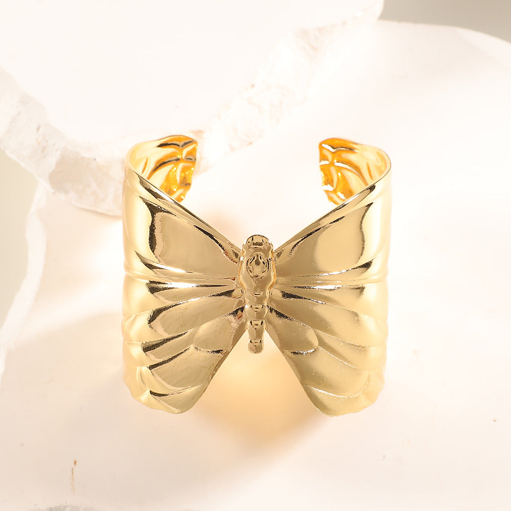 Women Open Bangle with Artistic Relief Design