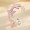 Ladies Open Bangle with Artistic Flower Design
