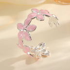 Ladies Open Bangle with Artistic Flower Design
