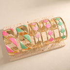 Women's Open Bangle with Elegant Leaf Design