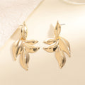 Women’s earrings with elegant leaf design
