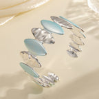 Women Open Bangle with Unique Textured Design
