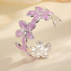Ladies Open Bangle with Artistic Flower Design