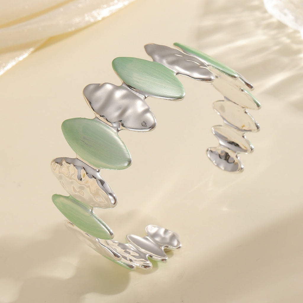 Women Open Bangle with Unique Textured Design
