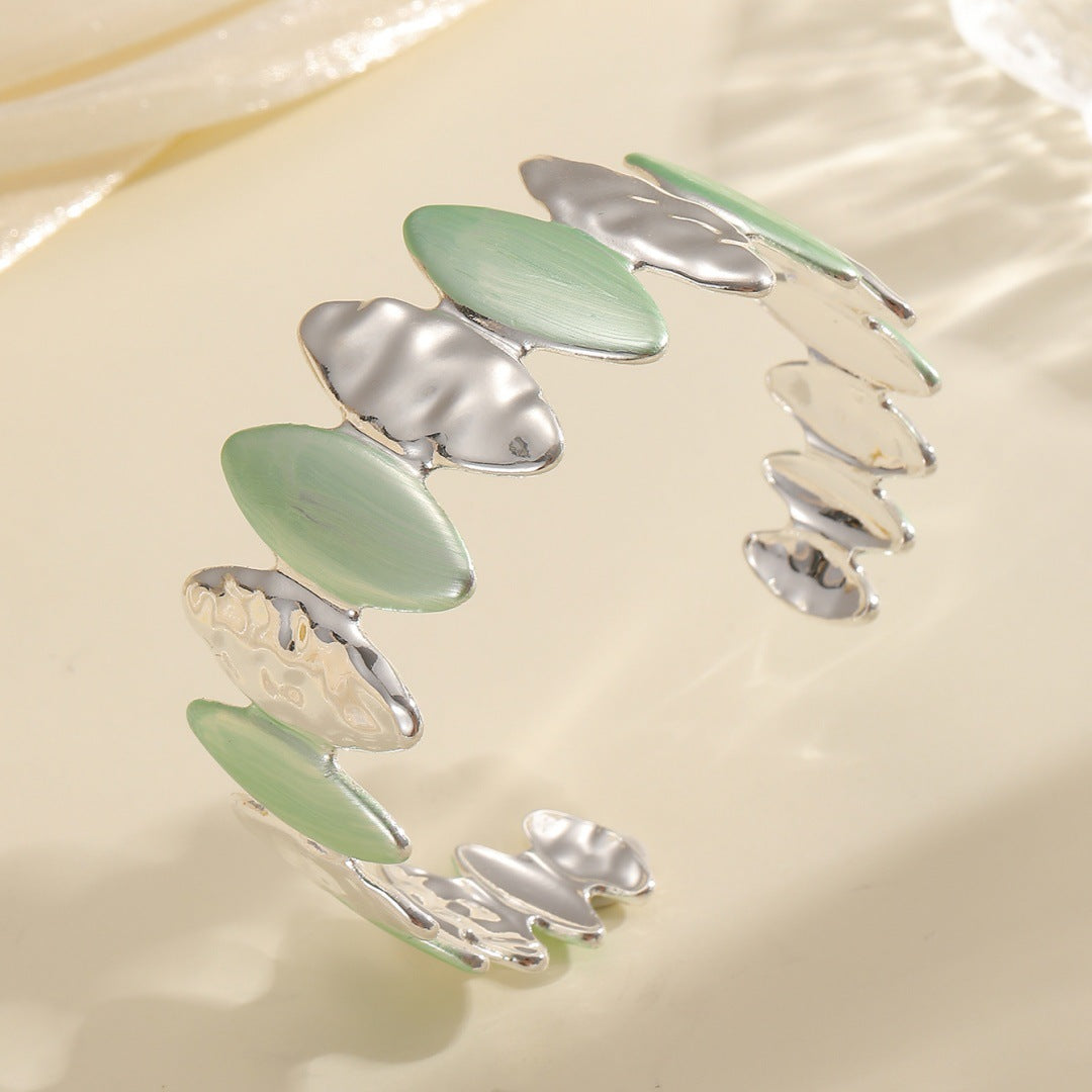Women Open Bangle with Unique Textured Design
