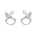 Women's earrings in elegant whale fin design