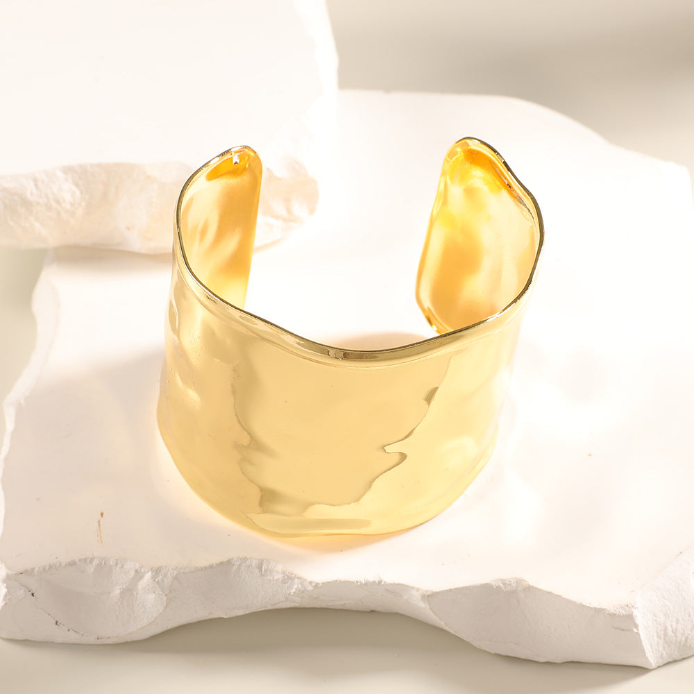 Women Open Bangle with Artistic Relief Design