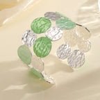 Ladies Open Bangle with Intricate Circle Design