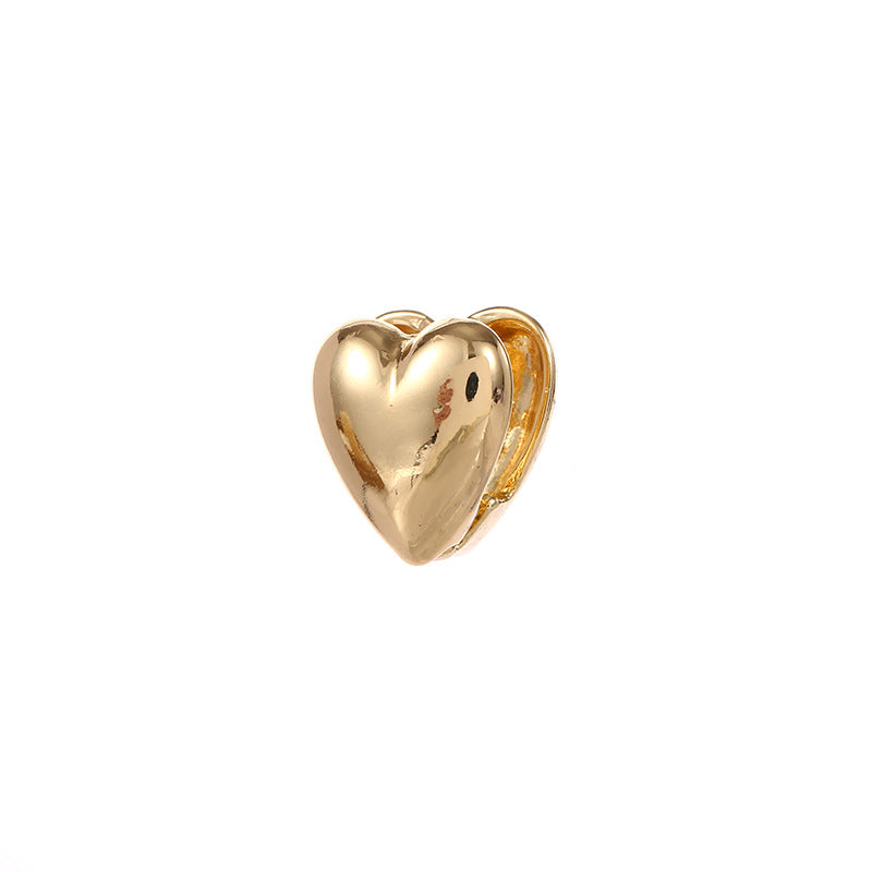 Women's heart-shaped ear clips