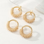 Women's Hanging Earrings with Artistic Spiral Structure