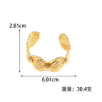 Ladies Open Bangle with Artistic Coral Pattern