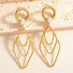 Women's earrings with elegant, shimmering design