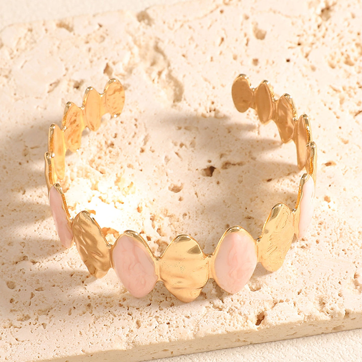 Ladies Open Bangle made of noble metal with elegant motif