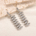 Ladies Hanging Earrings in Modern Spiral Design