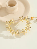 Women's bracelet with structured, golden beads
