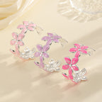 Ladies Open Bangle with Artistic Flower Design