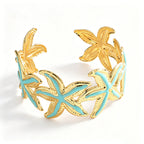 Ladies Open Cuff Bracelet with Expressive Star Motif