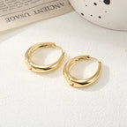 Women's Hoop Earrings with Elegant Curved Design