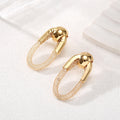 Ladies Hanging Earrings with Innovative, Gold-colored Design