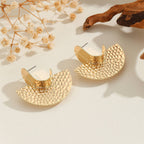 Women's Hanging Earrings with Artistic, Textured Design