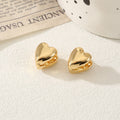 Women's heart-shaped ear clips