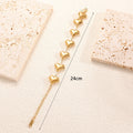 Ladies' bracelet with elegant heart design and fine link chain