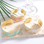 Women's cuff bracelet with artistic design