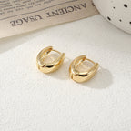 Women's Hoop Earrings with Elegant Curved Design