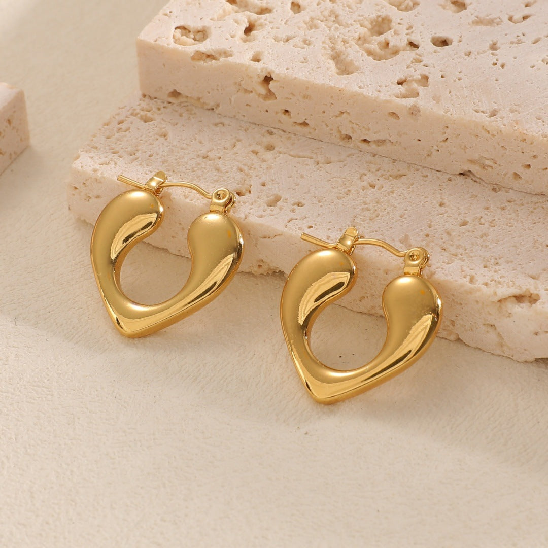 Women's Hanging Earrings with Integrated, Textured Design