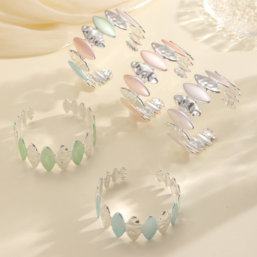 Women Open Bangle with Unique Textured Design