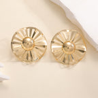 Ladies fashionable statement earrings with luxurious, geometric design