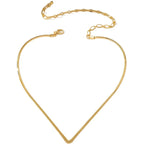 Women Choker Necklace with Modern V Design