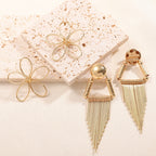 Ladies Hanging Earrings in Artistic Flower Design
