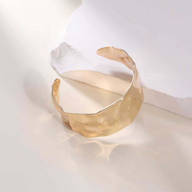 Ladies Open Cuff Bracelet with Artistic, Organic Design