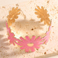 Women's bangle with floral flower pattern