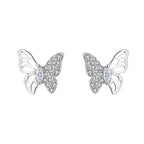 Ladies earrings in an elegant butterfly design with sparkling zirconia