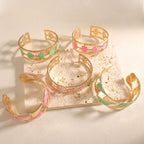 Women's Open Bangle with Elegant Leaf Design